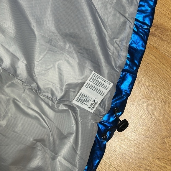 Champion Sz L NASA USA Metallic Blue Hooded Puffer Jacket Limited Edition - Picture 13 of 15